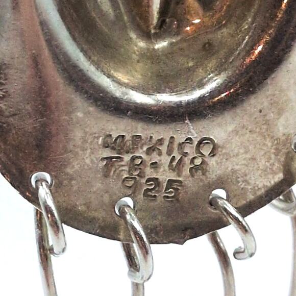 VTG Taxco Mexico Sterling Silver 925 Cowboy Hat Western Drop  VTG Taxco Mexico Sterling Silver 925 Cowboy Hat Western Drop Earrings 27.73g